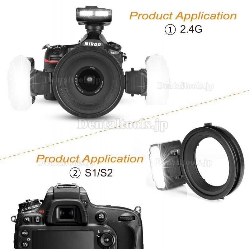 ダブルヘッドフラッシュランプ Nikon Canonマクロ歯科一眼レフカメラに適用 (マクロ撮影用)